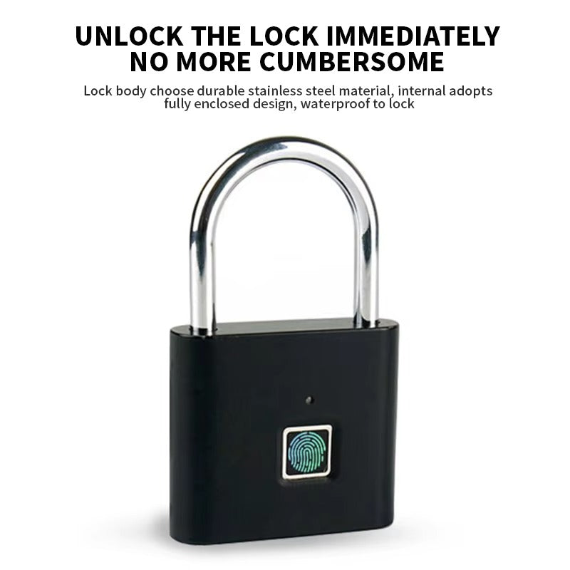 Smart Fingerprint Padlock – Keyless Biometric Security Lock for Gym, Luggage, Backpack & Home Use